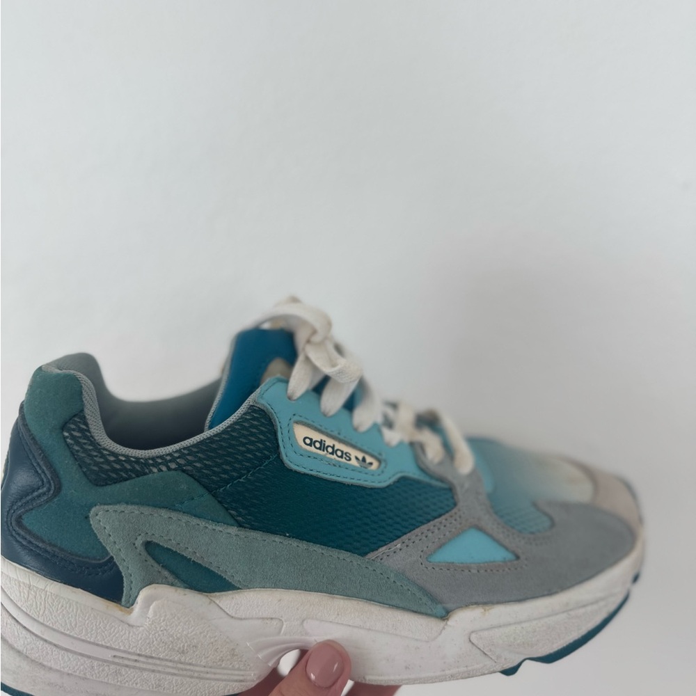 Adidas Blue and Gray Sneakers Modern Athletic Design